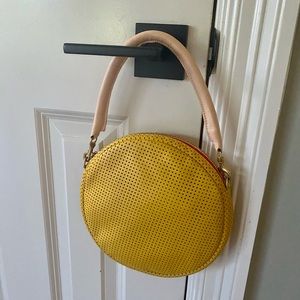Clare V Perforated Circle Clutch